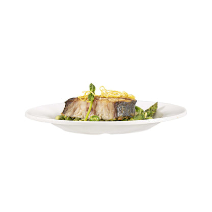 Voga Round White Melamine Small Plate - Classic, Rimmed - 6" x 6" x 1/2" - 10 count box
