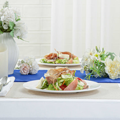 Voga Round White Melamine Large Plate - Classic, Rimmed - 10" x 10" x 3/4" - 10 count box