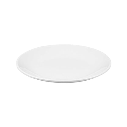 Voga Round White Melamine Small Plate - Classic, Rimless - 6" x 6" x 1" - 10 count box