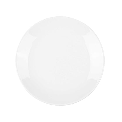 Voga Round White Melamine Small Plate - Classic, Rimless - 6" x 6" x 1" - 10 count box