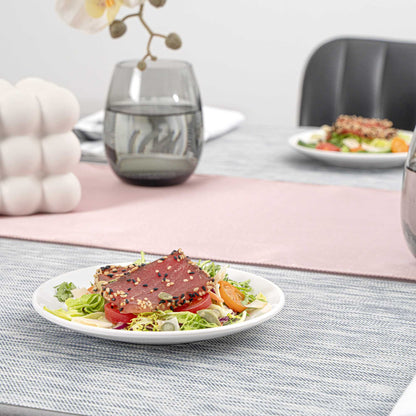 Voga Round White Melamine Small Plate - Classic, Rimless - 6" x 6" x 1" - 10 count box