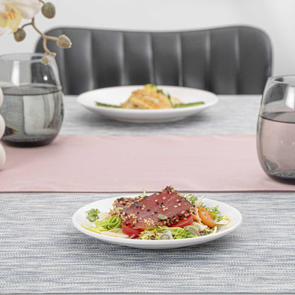 Voga Round White Melamine Small Plate - Classic, Rimless - 6" x 6" x 1" - 10 count box