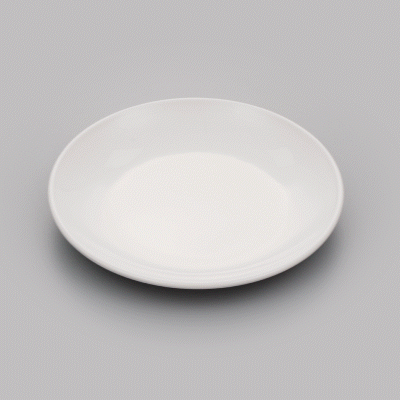 Voga Round White Melamine Medium Plate - Classic, Rimless - 8" x 8" x 1" - 10 count box