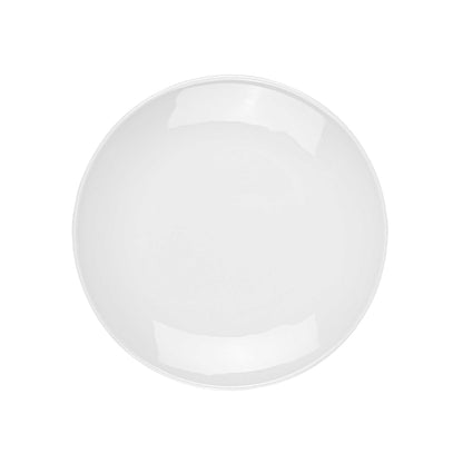 Voga Round White Melamine Medium Plate - Classic, Rimless - 8" x 8" x 1" - 10 count box
