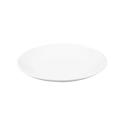 Voga Round White Melamine Large Plate - Classic, Rimless - 10" x 10" x 1" - 10 count box