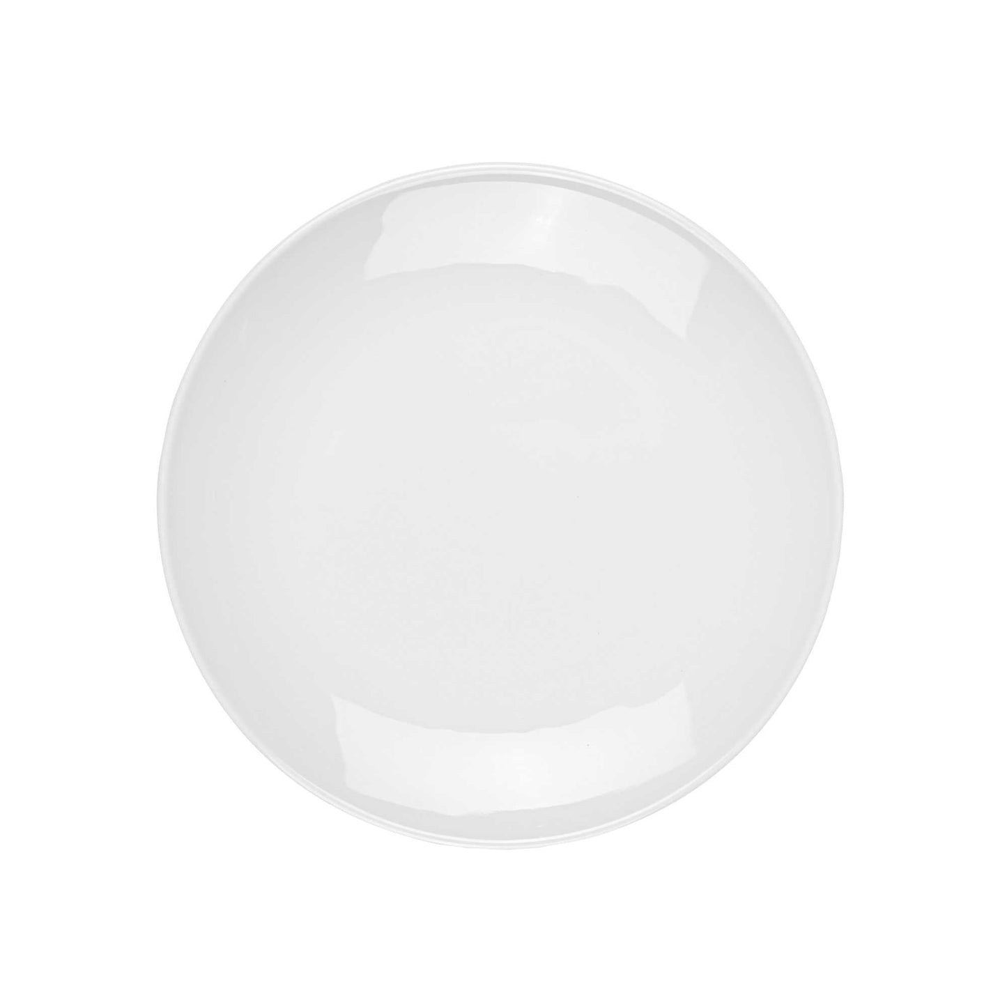 Voga Round White Melamine Large Plate - Classic, Rimless - 10" x 10" x 1" - 10 count box