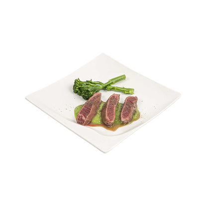 Voga Square White Melamine Small Plate - Flare - 8" x 8" x 3/4" - 10 count box