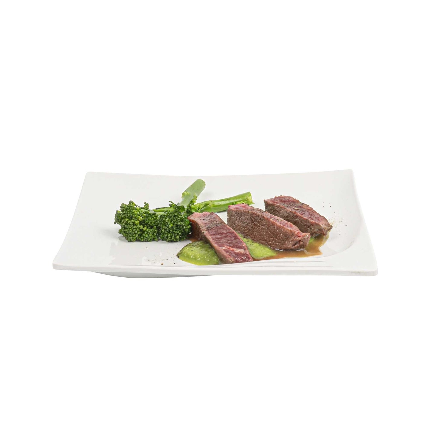 Voga Square White Melamine Small Plate - Flare - 8" x 8" x 3/4" - 10 count box