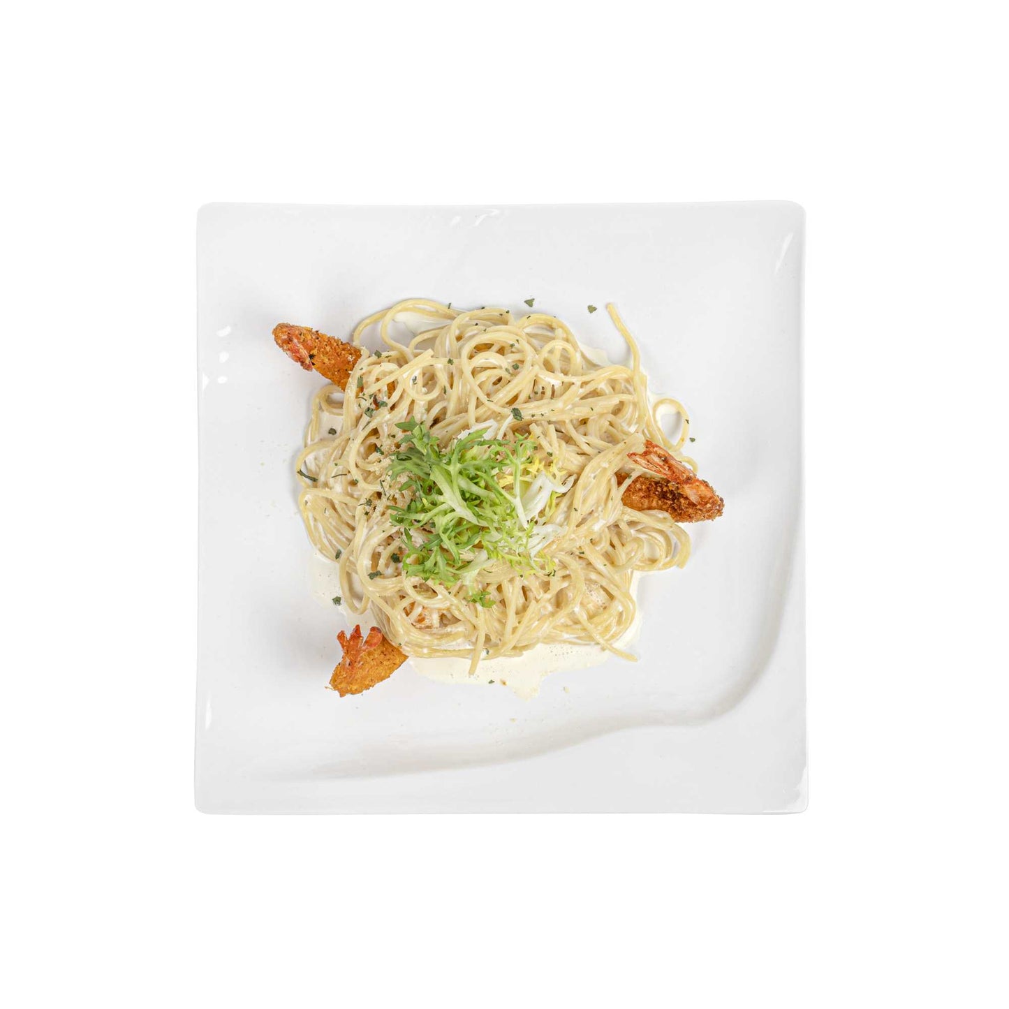 Voga Square White Melamine Medium Plate - Flare - 10" x 10" x 3/4" - 10 count box