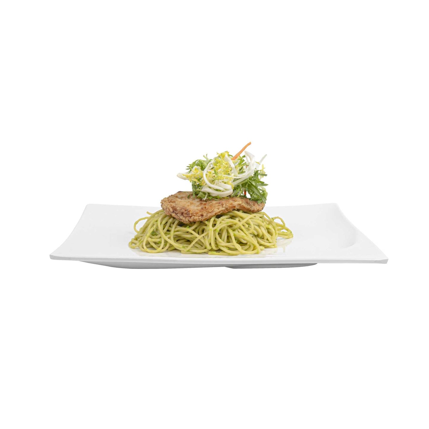 Voga Square White Melamine Large Plate - Flare - 12" x 12" x 1" - 10 count box