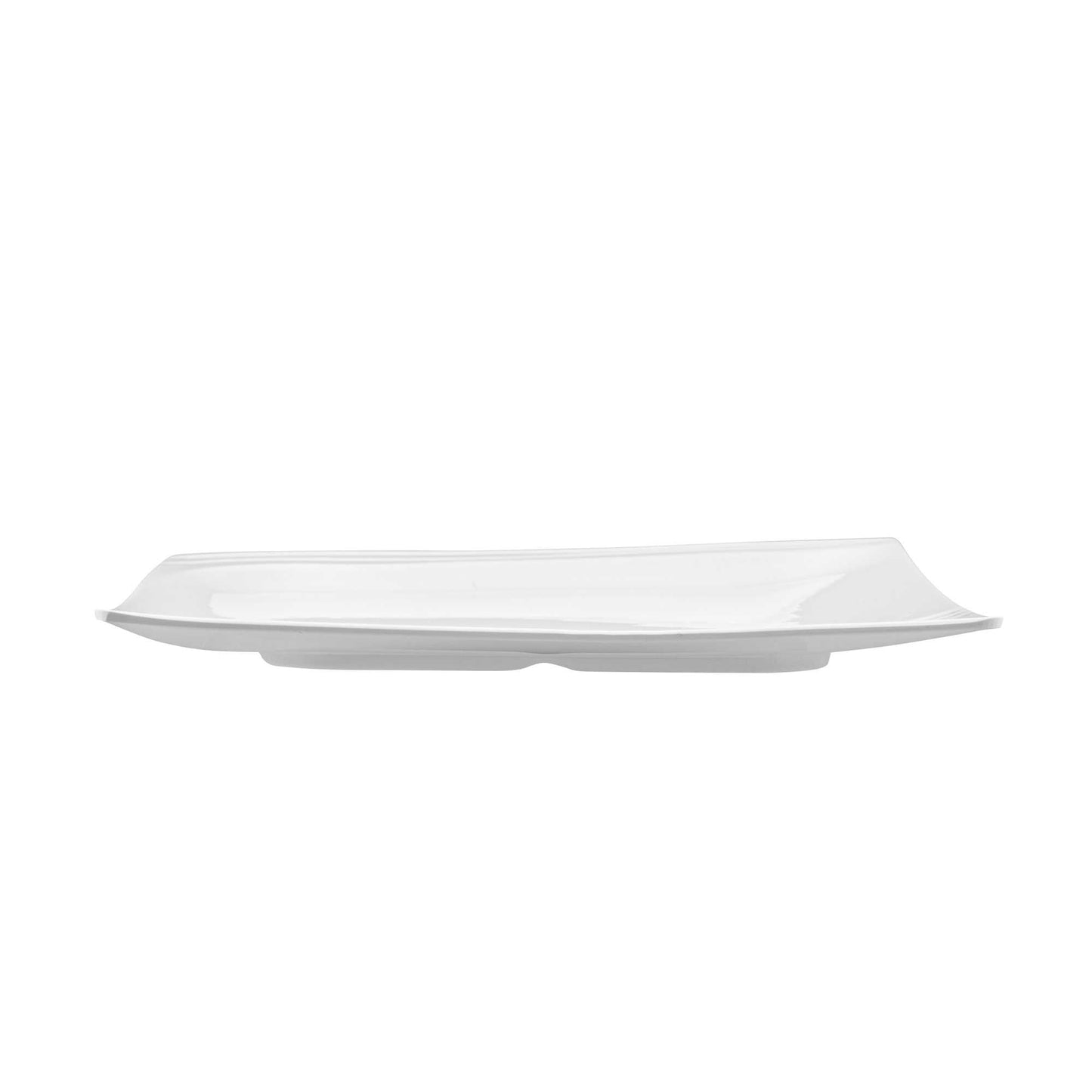 Voga Square White Melamine Large Plate - Flare - 12" x 12" x 1" - 10 count box