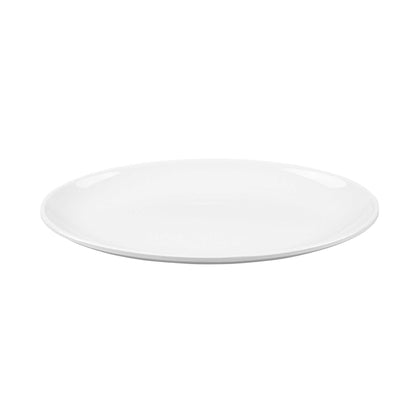 Voga Oval White Melamine Small Plate - Classic - 10" x 7" x 3/4" - 10 count box