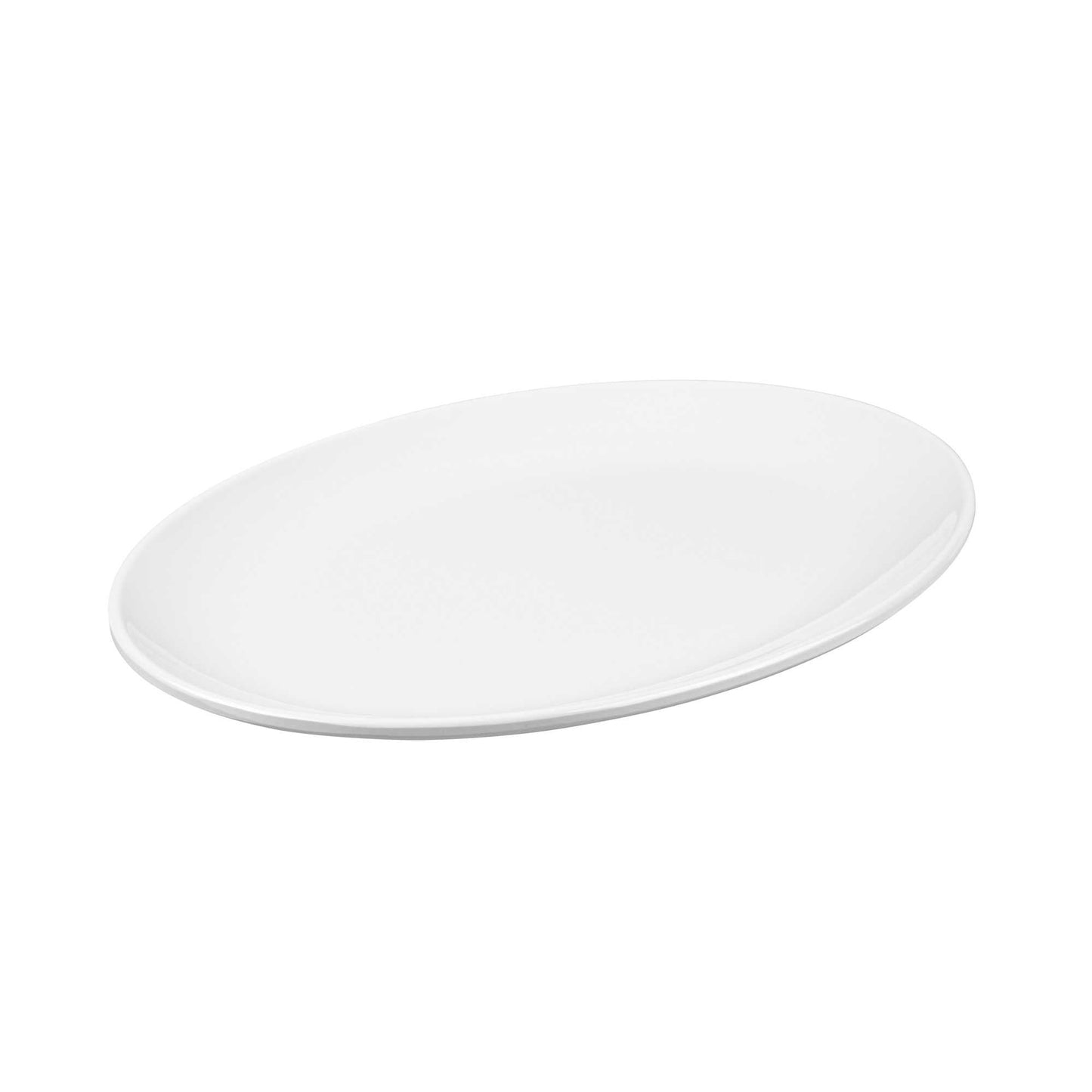 Voga Oval White Melamine Medium Plate - Classic - 12 1/4" x 9" x 1" - 10 count box