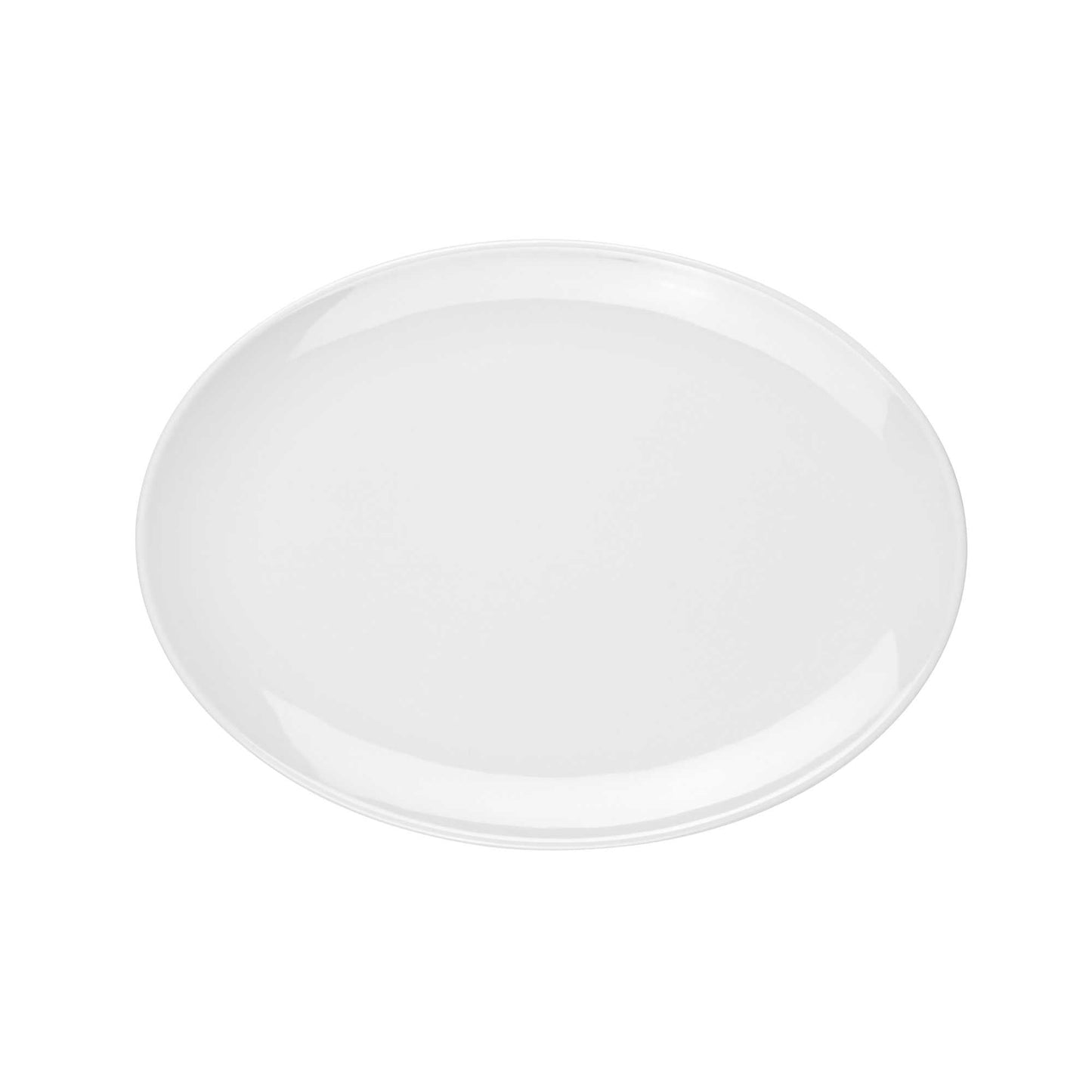 Voga Oval White Melamine Medium Plate - Classic - 12 1/4" x 9" x 1" - 10 count box