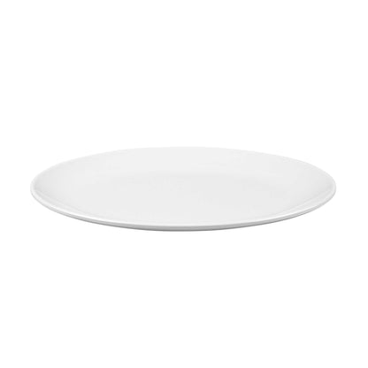 Voga Oval White Melamine Medium Plate - Classic - 12 1/4" x 9" x 1" - 10 count box