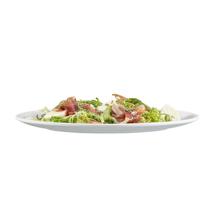 Voga Oval White Melamine Large Plate - Classic - 14" x 11" x 1" - 10 count box