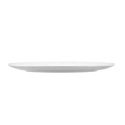 Voga Oval White Melamine Large Plate - Classic - 14" x 11" x 1" - 10 count box