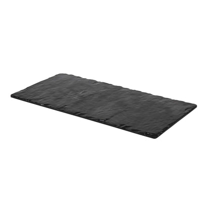 Voga Rectangle Black Melamine Plate - Japonais, Slate - 10" x 20" x 3/4" - 4 count box