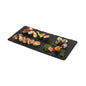 Voga Rectangle Black Melamine Plate - Japonais, Slate - 10" x 20" x 3/4" - 4 count box