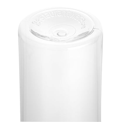 Bottle Tek 16 oz Round Clear Plastic Cold Pressed Juice Bottle - with Safety Cap - 2 1/4" x 2 1/4" x 8 1/4" - 100 count box
