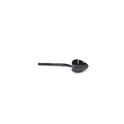 Coppetta Black Plastic Love Shovel Spoon - 3 1/2" x 1 1/4" - 500 count box