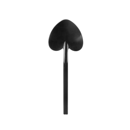 Coppetta Black Plastic Love Shovel Spoon - 3 1/2" x 1 1/4" - 500 count box