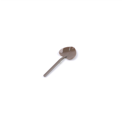 Coppetta Fashion Gray Plastic Love Shovel Spoon - 3 1/2" x 1 1/4" - 500 count box