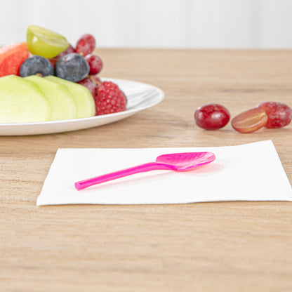 Coppetta Magenta Plastic Love Shovel Spoon - 3 1/2" x 1 1/4" - 500 count box