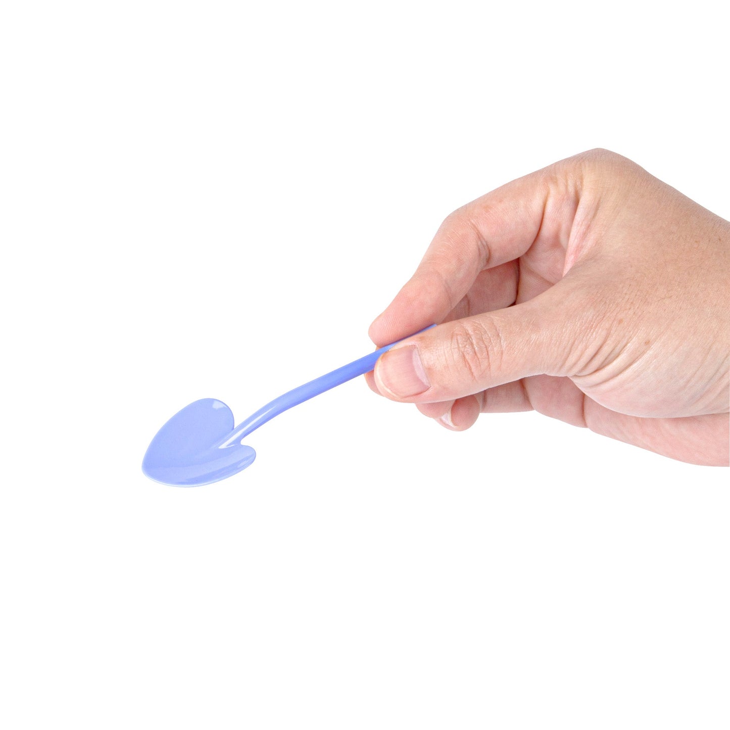 Coppetta Periwinkle Plastic Love Shovel Spoon - 3 1/2" x 1 1/4" - 500 count box
