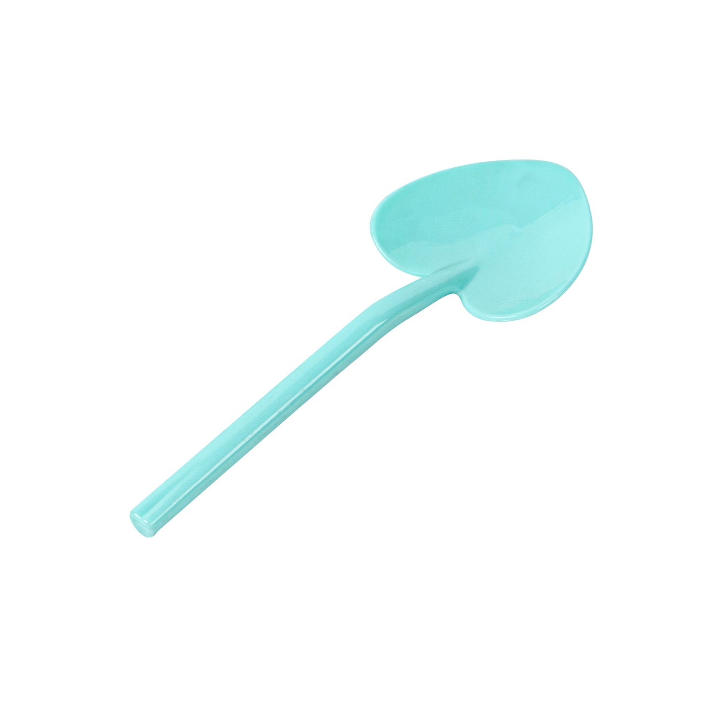 Coppetta Teal Plastic Love Shovel Spoon - 3 1/2" x 1 1/4" - 500 count box