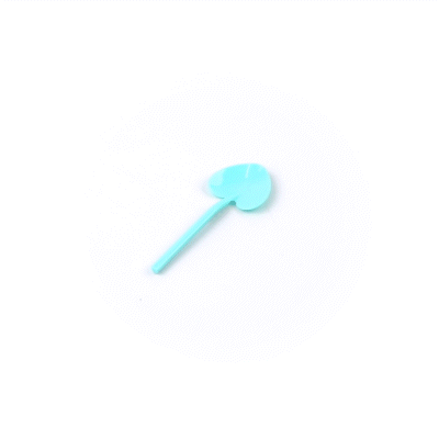 Coppetta Teal Plastic Love Shovel Spoon - 3 1/2" x 1 1/4" - 500 count box
