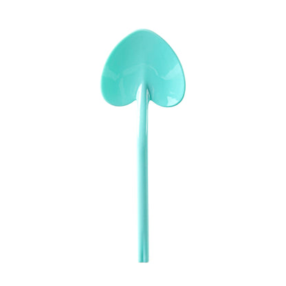 Coppetta Teal Plastic Love Shovel Spoon - 3 1/2" x 1 1/4" - 500 count box