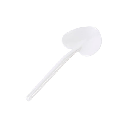 Coppetta Pearl White Plastic Love Shovel Spoon - 3 1/2" x 1 1/4" - 500 count box
