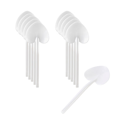 Coppetta Pearl White Plastic Love Shovel Spoon - 3 1/2" x 1 1/4" - 500 count box