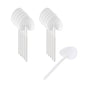Coppetta Pearl White Plastic Love Shovel Spoon - 3 1/2" x 1 1/4" - 500 count box
