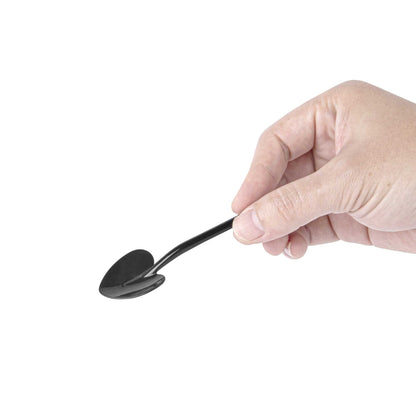 Coppetta Black Plastic Love Shovel Spoon - 3 1/2" x 1 1/4" - 100 count box
