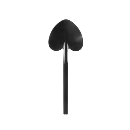 Coppetta Black Plastic Love Shovel Spoon - 3 1/2" x 1 1/4" - 100 count box