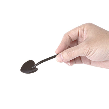 Coppetta Fashion Gray Plastic Love Shovel Spoon - 3 1/2" x 1 1/4" - 100 count box