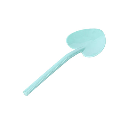 Coppetta Teal Plastic Love Shovel Spoon - 3 1/2" x 1 1/4" - 100 count box