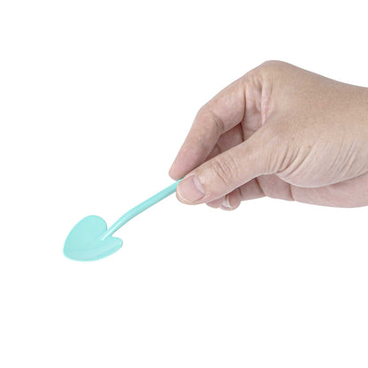 Coppetta Teal Plastic Love Shovel Spoon - 3 1/2" x 1 1/4" - 100 count box