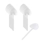 Coppetta Pearl White Plastic Love Shovel Spoon - 3 1/2" x 1 1/4" - 100 count box