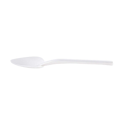 Coppetta Pearl White Plastic Love Shovel Spoon - 3 1/2" x 1 1/4" - 100 count box