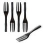 Coppetta Black Plastic Cake Fork with Knife Edge - 4" x 3/4" - 500 count box