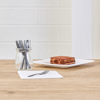 Coppetta Black Plastic Cake Fork with Knife Edge - 4" x 3/4" - 500 count box