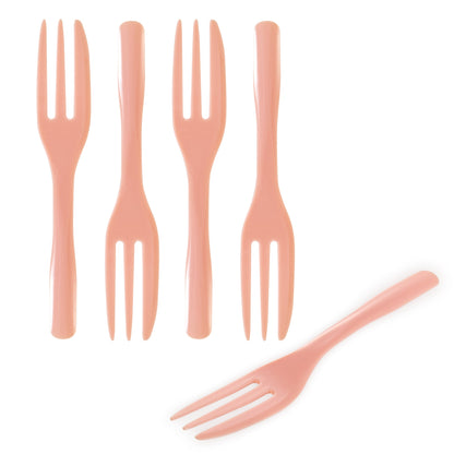Coppetta Coral Plastic Cake Fork with Knife Edge - 4" x 3/4" - 500 count box