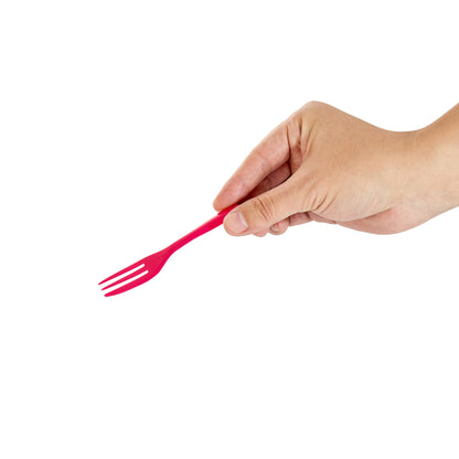 Coppetta Magenta Plastic Cake Fork with Knife Edge - 4" x 3/4" - 500 count box