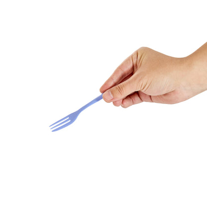 Coppetta Periwinkle Plastic Cake Fork with Knife Edge - 4" x 3/4" - 500 count box