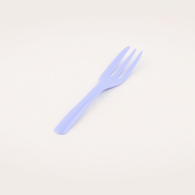 Coppetta Periwinkle Plastic Cake Fork with Knife Edge - 4" x 3/4" - 500 count box