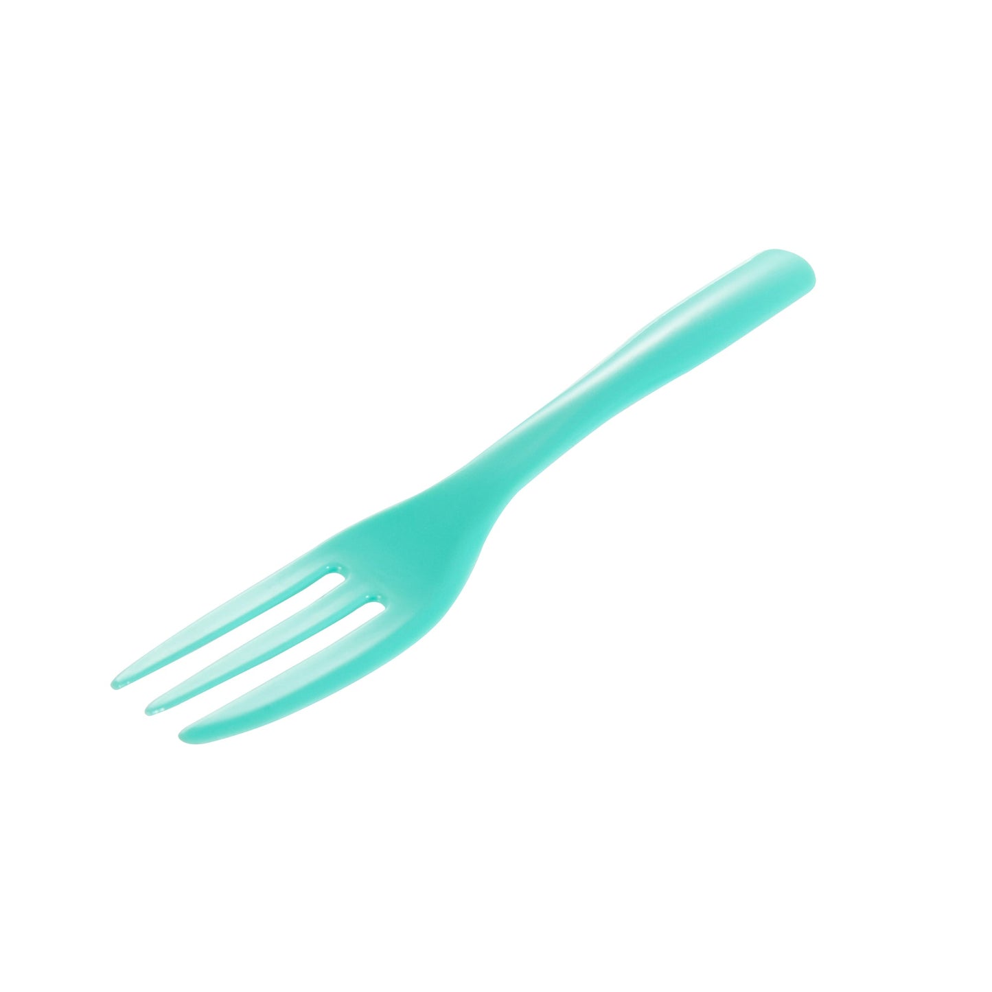 Coppetta Teal Plastic Cake Fork with Knife Edge - 4" x 3/4" - 500 count box