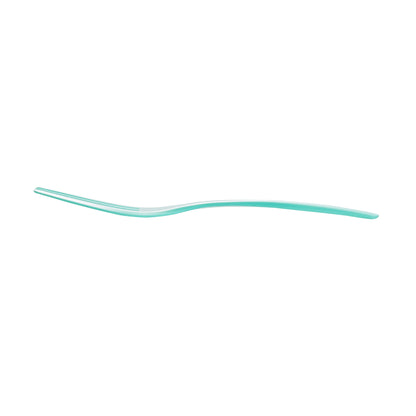 Coppetta Teal Plastic Cake Fork with Knife Edge - 4" x 3/4" - 500 count box